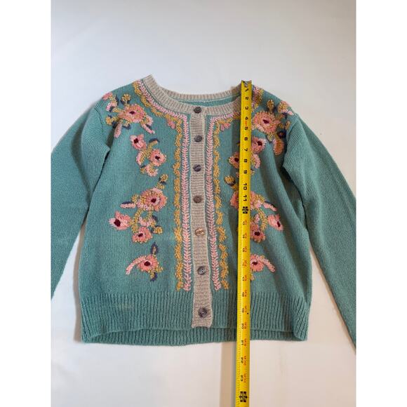 Sundance Floral Embroidered Button Down Cardigan Womens Small Cottagecore Whimsy - Picture 13 of 16